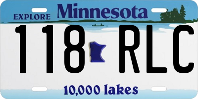 MN license plate 118RLC