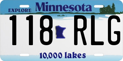 MN license plate 118RLG