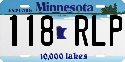 MN license plate 118RLP