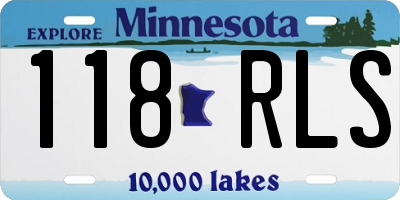 MN license plate 118RLS