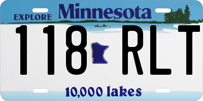 MN license plate 118RLT