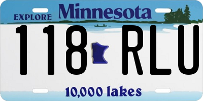 MN license plate 118RLU