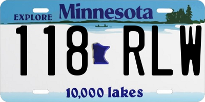 MN license plate 118RLW