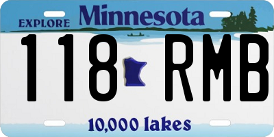MN license plate 118RMB