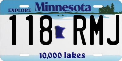 MN license plate 118RMJ