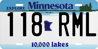 MN license plate 118RML