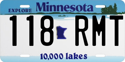 MN license plate 118RMT