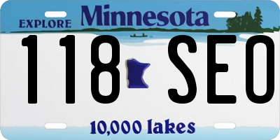 MN license plate 118SEO