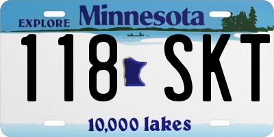 MN license plate 118SKT