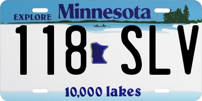 MN license plate 118SLV
