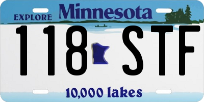 MN license plate 118STF