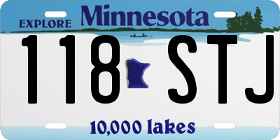 MN license plate 118STJ
