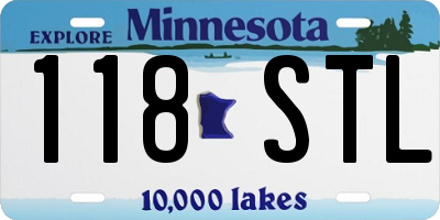 MN license plate 118STL