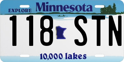 MN license plate 118STN