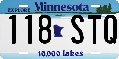 MN license plate 118STQ