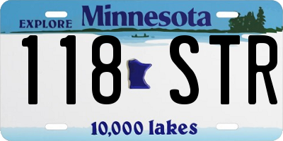 MN license plate 118STR