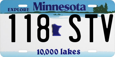MN license plate 118STV
