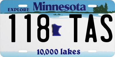 MN license plate 118TAS