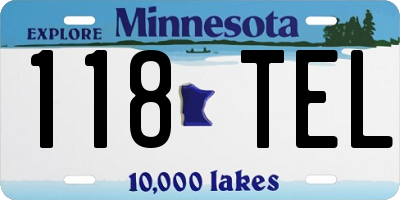 MN license plate 118TEL