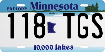 MN license plate 118TGS