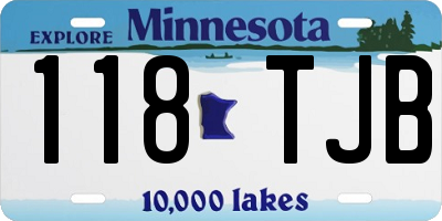 MN license plate 118TJB