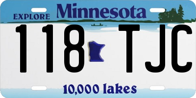 MN license plate 118TJC
