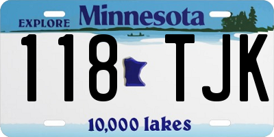 MN license plate 118TJK
