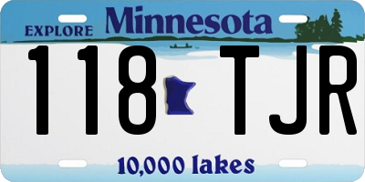 MN license plate 118TJR