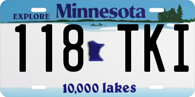 MN license plate 118TKI