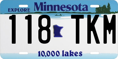 MN license plate 118TKM