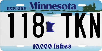 MN license plate 118TKN
