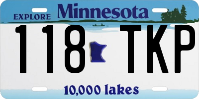 MN license plate 118TKP