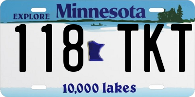 MN license plate 118TKT