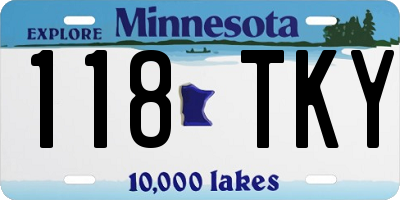 MN license plate 118TKY