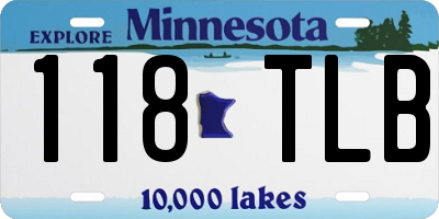 MN license plate 118TLB