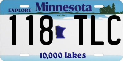 MN license plate 118TLC