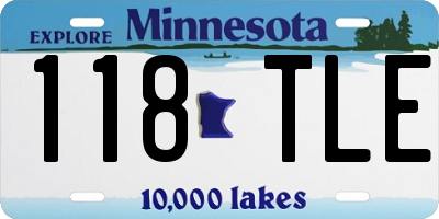 MN license plate 118TLE