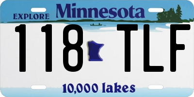 MN license plate 118TLF