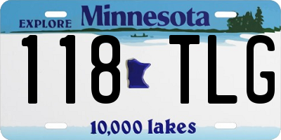 MN license plate 118TLG