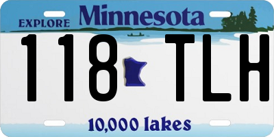 MN license plate 118TLH
