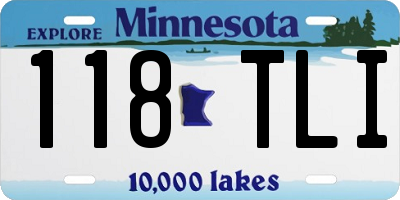 MN license plate 118TLI