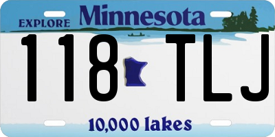MN license plate 118TLJ