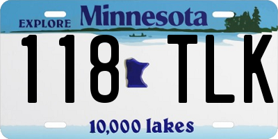MN license plate 118TLK