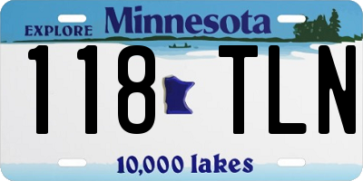 MN license plate 118TLN