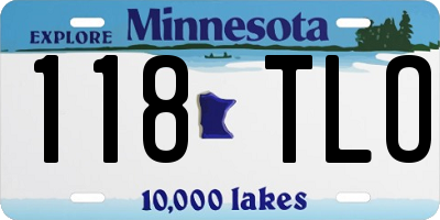 MN license plate 118TLO