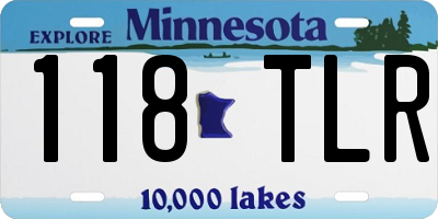MN license plate 118TLR