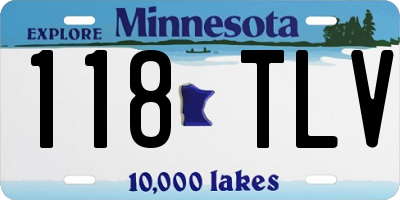 MN license plate 118TLV