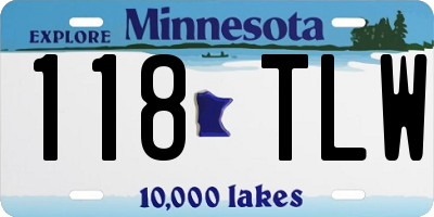 MN license plate 118TLW
