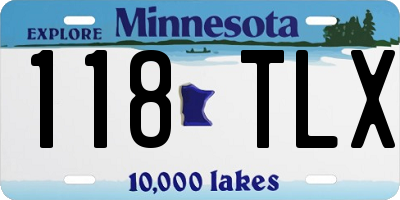 MN license plate 118TLX