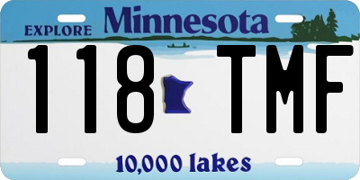 MN license plate 118TMF